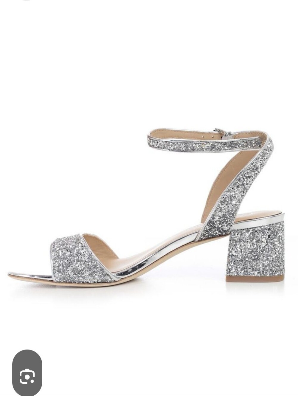 ASH "Iris" Glitter Block Heel Sandals